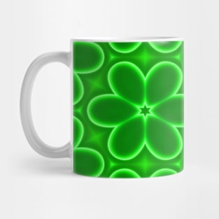 Green Floral Pattern Mug